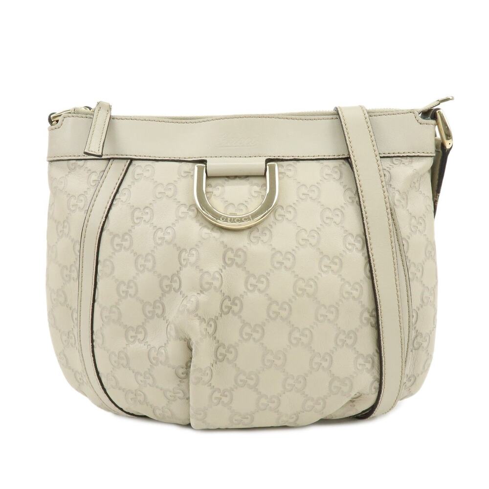 Gucci Guccissima Abbey D-Ring Shoulder Bag Beige